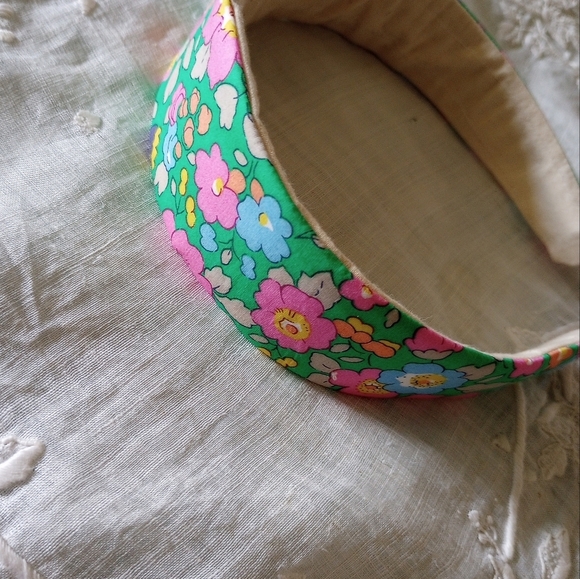 Liberty of London Art Fabric Headband Betsy Meadow Pink Green Colorful Pastel - Picture 6 of 14